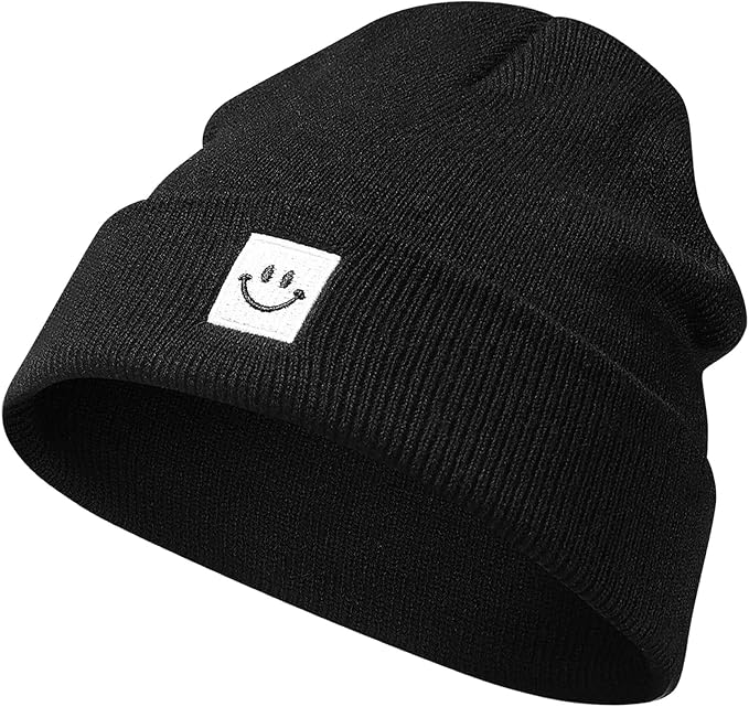 Baby Beanie Knit Ski Hat with Cute Face - Image 2