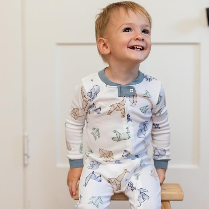 Burt's Bees Baby Boys Organic Cotton, Snug Fit Footed Sleeper Pajamas | - Image 3