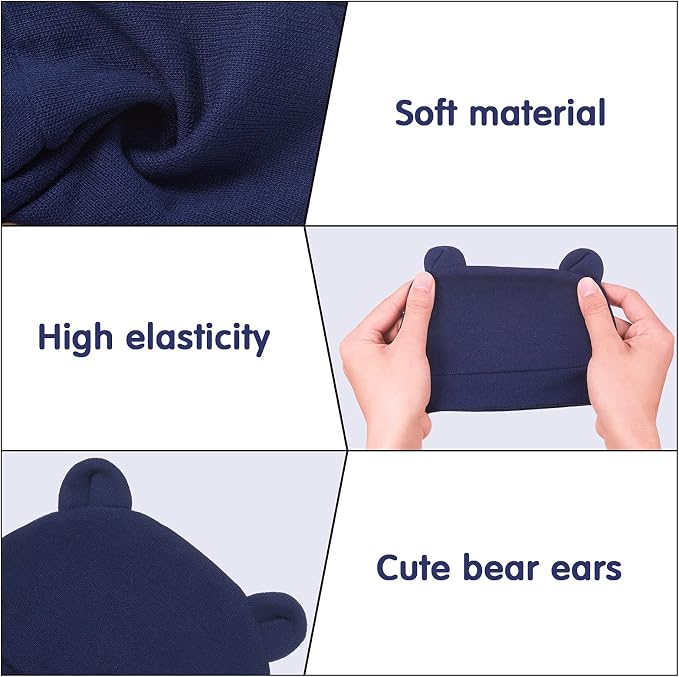 Geyoga Pieces Newborn Baby Hat Bear Ears - Image 2