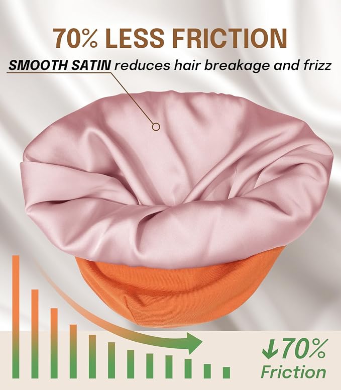 Fittia Baby Bonnet for 0-6 Months, Silky Satin Bonnet for Sleeping, Smooth for - Image 4