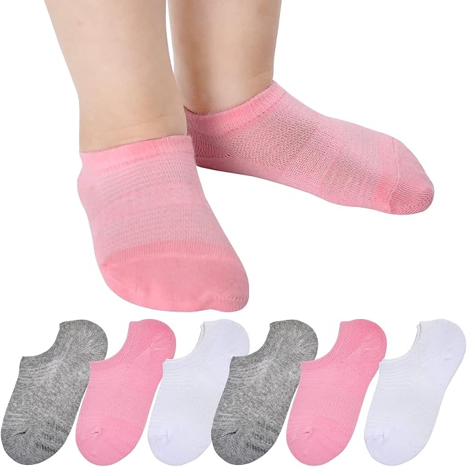 Toddler Little Girls Boys No Show Socks Cotton Low Cut Socks by Jormatt