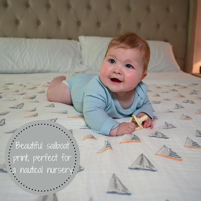 LollyBanks Baby Swaddle Blankets, 100% Organic Cotton Muslin Baby Blanket - Image 6