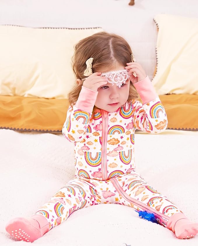 babee Reshinee Viscose Derived from Bamboo Baby Footie Pajamas Convertible - Image 4