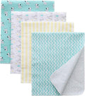 Gina Era Flannel Receiving Blankets, Baby Swaddle Blankets 100% Cotton 4 Pcs by GinaEra