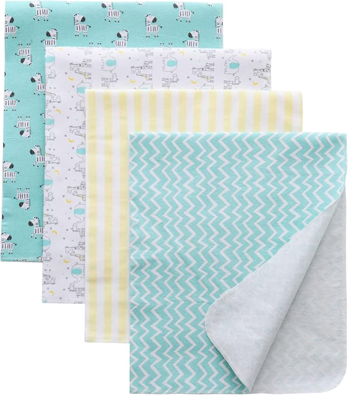 Gina Era Flannel Receiving Blankets, Baby Swaddle Blankets 100% Cotton 4 Pcs by GinaEra