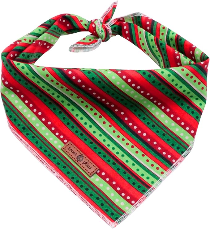 lionet paws Christmas Dog Bandana, Fabric Dogs Kerchief by lionetpaws