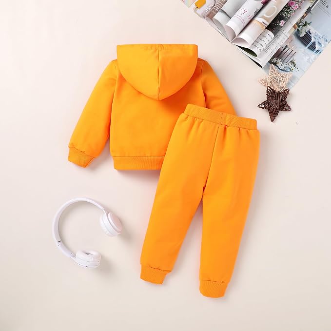 Happy Town Baby Fall Outfits for Girl Boy Long Sleeve Hoodie Top and Long - Image 3