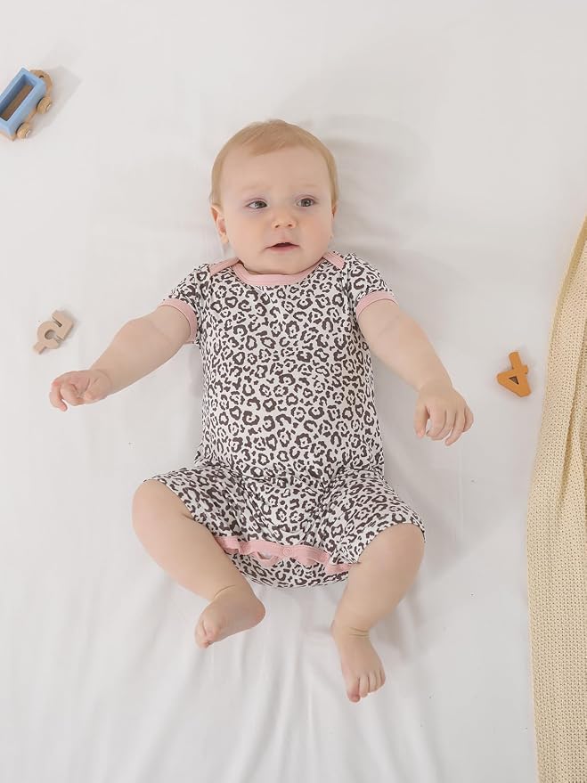 GUISBY Baby Rayon Romper Pajamas, 0-24M | Silky Soft Feel，Snap Closure，Footless - Image 4