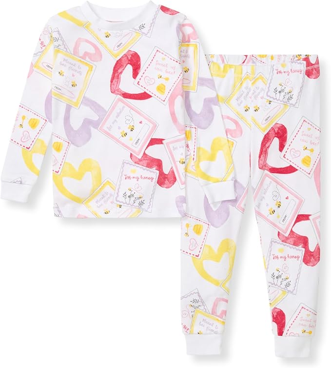 Burt's Bees Baby Girls Organic Cotton Pajamas, Toddler PJ Set, 2-PC | Soft by BurtsBeesBaby