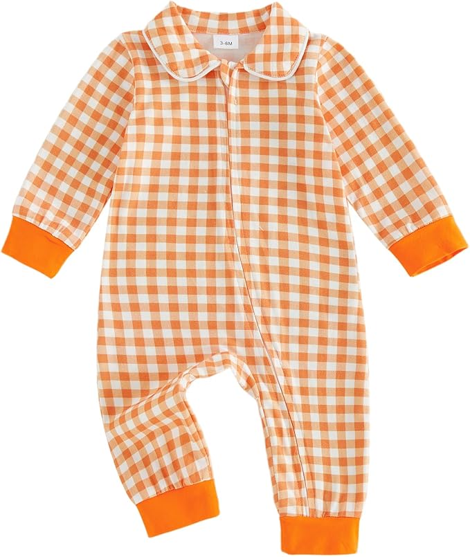 Seyurigaoka Newborn Baby Boy Girl Romper Long Sleeve Zipper Jumpsuit by SEYURIGAOKA