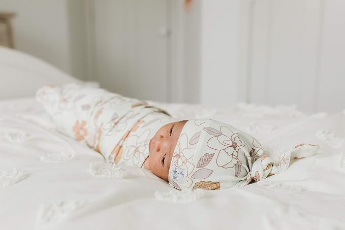 Copper Pearl Swaddle Blankets for Newborns | Soft Stretchy Receiving Blankets - Image 8