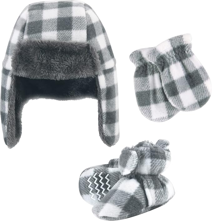 Hudson Baby Baby Hudson Baby Unisex Baby Trapper Hat, Mitten and Bootie Set by HudsonBaby