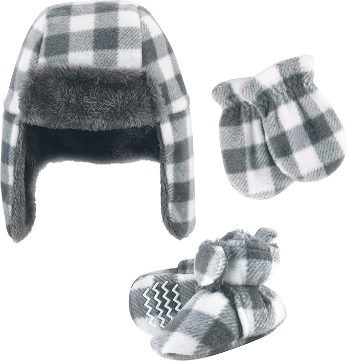 Hudson Baby Baby Hudson Baby Unisex Baby Trapper Hat, Mitten and Bootie Set - Image 2