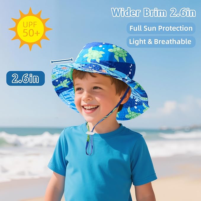 Komorebi Toddler Sun Hat UPF 50+ Kids Beach Bucket Hats Boys Girls 0-8Y | Cute - Image 2