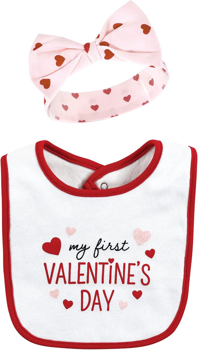 Hudson Baby Unisex Baby Cotton Bib and Headband Set - Image 3