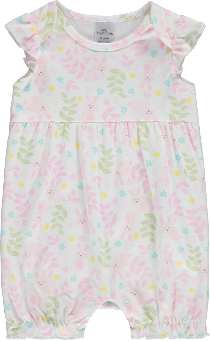 Cudlie 2-Pack Baby Girl Rompers – Soft Cotton, Everyday Comfort - Image 2