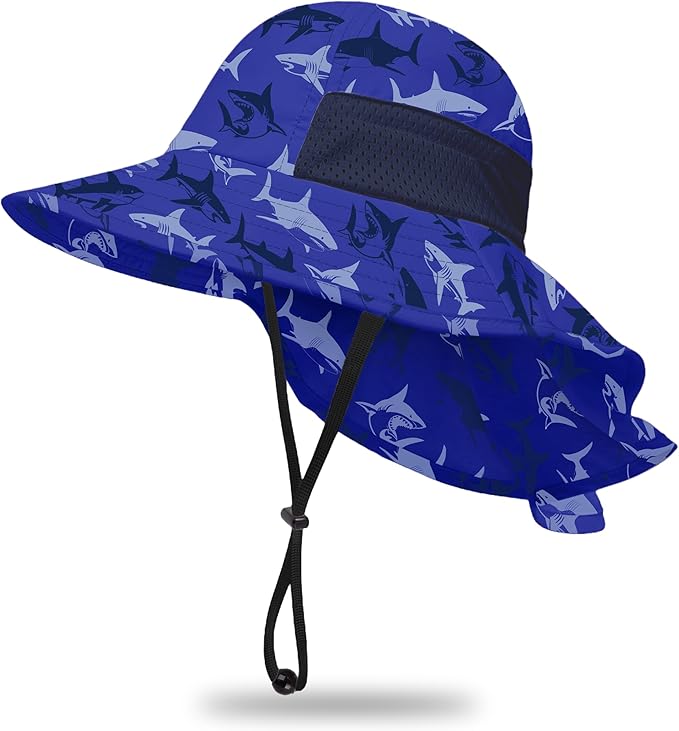 Toddler Baby Sun Hat Kids Summer Beach Essentials Adjustable Beach Hats by HONGTEYA