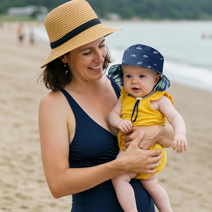 Durio UPF 50+ Baby Sun Hat Wide Brim Toddler Bucket Hats - Image 7