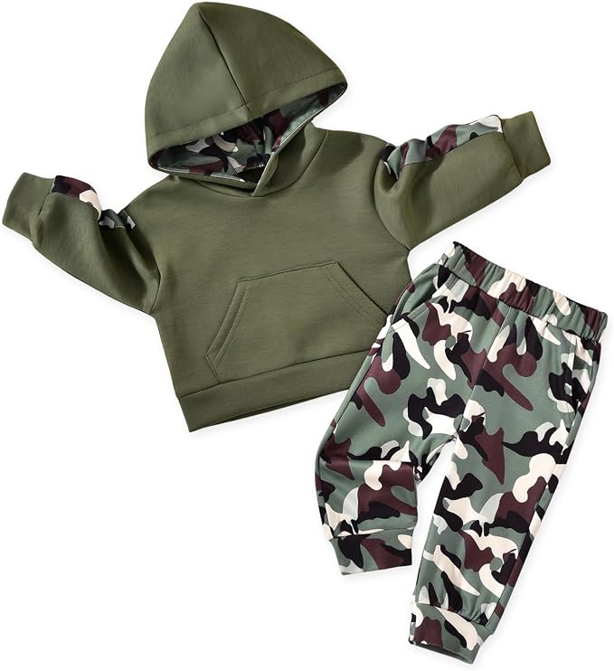 Toddler Baby Boys Camouflage Sweatsuit by MINIFEIKO