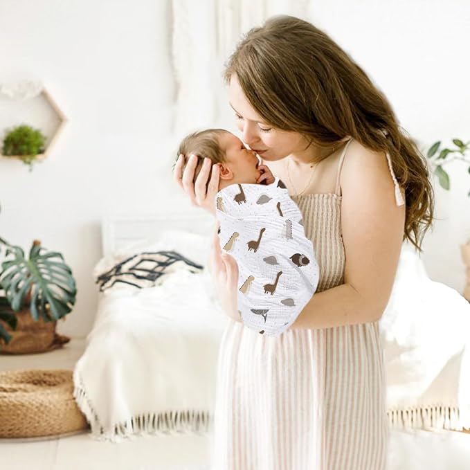lulumoon Muslin Swaddle Blanket Baby: Cotton Receiving Wrap - Image 9