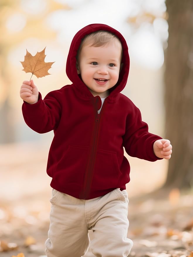 Cooraby 3 Packs Baby and Toddler Boys Long Sleeve Full-Zip Hoodies Infant - Image 2