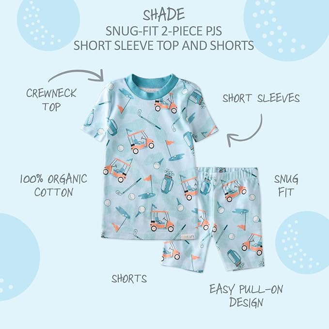 Butterblu Shade Snug-fit 2-Piece Short Sleeve PJs 100% Organic Cotton - Image 2