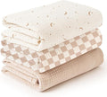 Konssy 3-Pack Muslin Baby Swaddle Blankets, 47 x 47 in Receiving Blankets | by Konssy