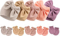 BQUBO Newborn Baby Girls Hats Mittens Set Hospital Hat Beanie Infant Bow Hats by DRESHOW