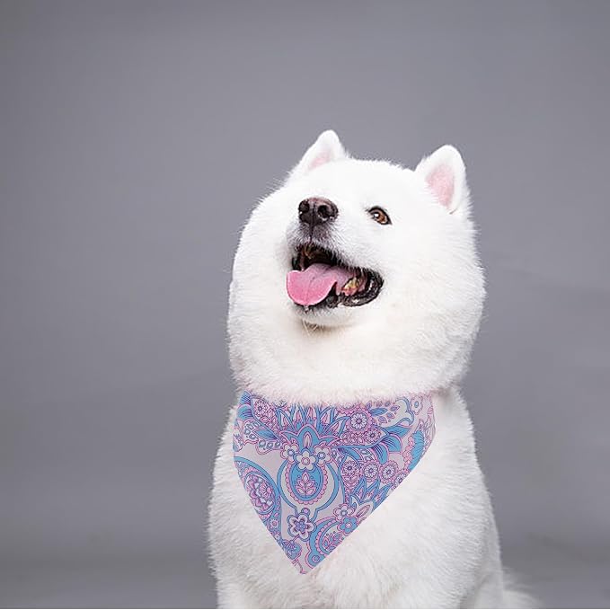 7 PCS Paisley Dog Bandanas for Large Dogs Breed 33 Inch Sewing Hemming Dog - Image 7