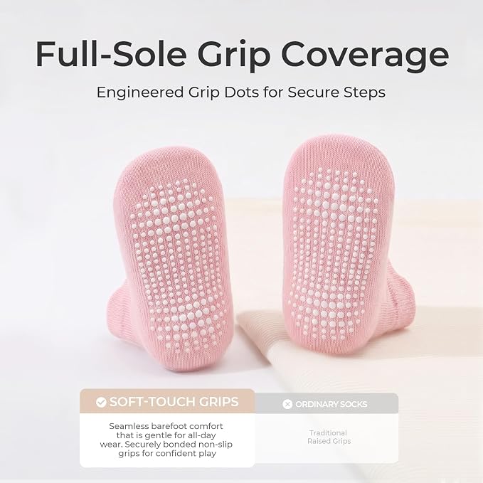 Non-slip Toddler Ankle Cotton Grip Socks Unisex 6M-5T - Image 6