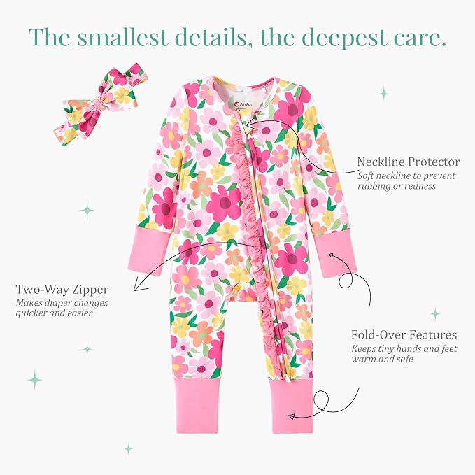 PATPAT Bamboo Viscose Baby Footie - Image 3