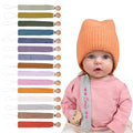 Personalized Bohemian Pacifier Clip Embroidered with Name is The Perfect Newborn Gift Made from eco-Friendly Bamboo! (Gray)