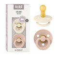 BIBS Pacifiers Colour Collection | Natural Rubber Baby Pacifier | Set of 2 BPA-Free Soothers | Made in Denmark | 6+ Months (Pack of 2) | Blush/Ivory
