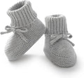 Hadetoto Baby Booties Cotton Newborn Boys Girls Shoes Knit Socks | Cozy Warm by Hadetoto