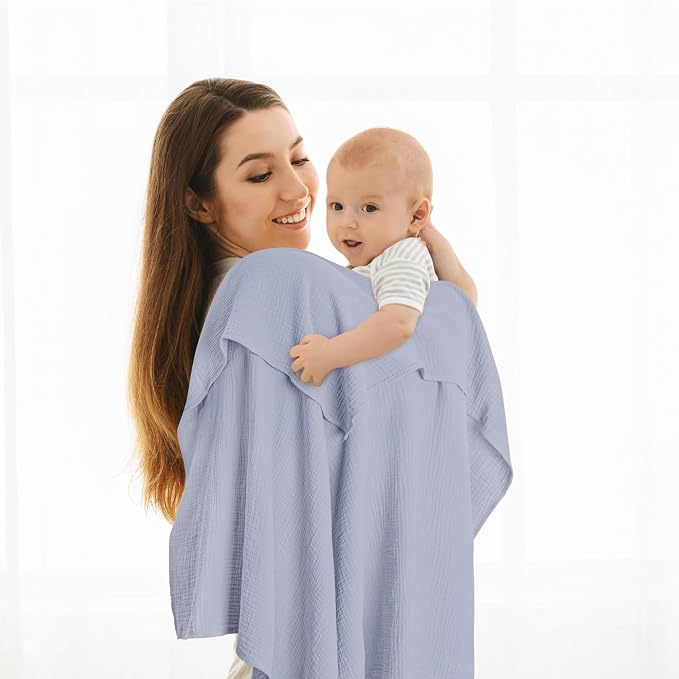 Susurration Muslin Receiving Blanket, 100% Cotton Swaddle Blankets - Image 3