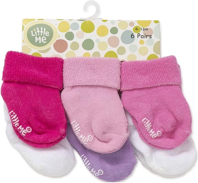 Little Me baby-girls 6 Pack Variety Socks - Image 3