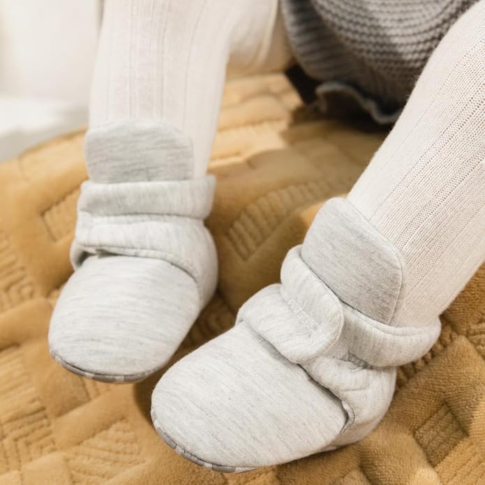 Sawimlgy Newborn Infant Baby Girl Boy Cotton Booties Stay On Sock Slippers Soft - Image 2
