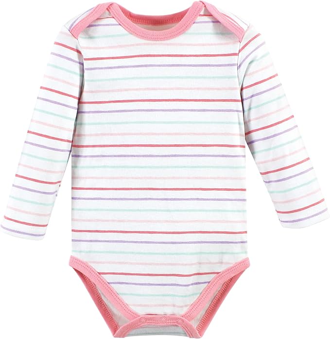 Hudson Baby Baby Girls' Cotton Long-sleeve Bodysuits 3-pack - Image 5