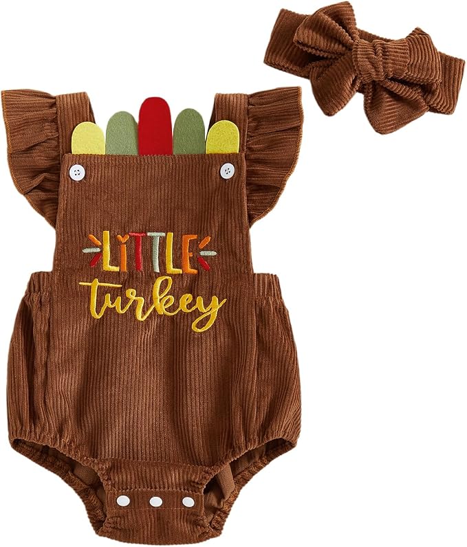 YINGISFITM My First Halloween Baby Girl Outfit Newborn Pumpkin Bubble Romper by YINGISFITM