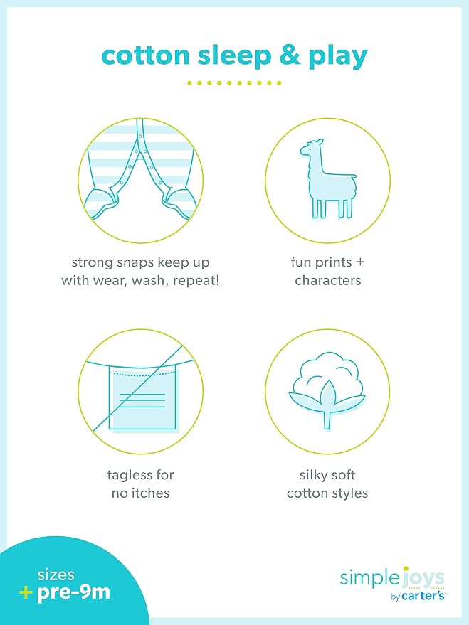 Simple Joys by Carter's Baby 2-pack Halloween Cotton Footed Sleep and Play - Image 4