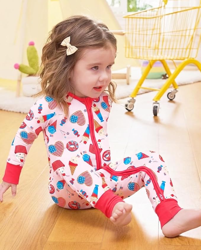 babee Reshinee Viscose Derived from Bamboo Baby Footie Pajamas Convertible - Image 8