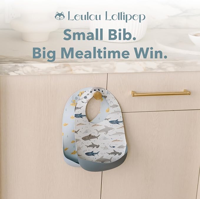 Loulou Lollipop Soft, Waterproof Silicone Feeding Bib - Image 7