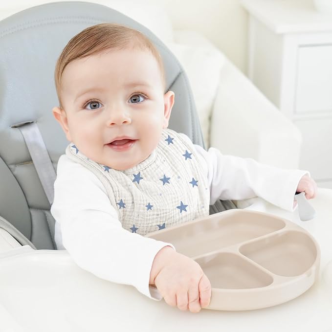 Bearmoss Baby Bibs for Drooling and Teething 100% Cotton Muslin Bibs | 8 - Image 3