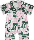 Kuriozud Baby Girl Boy Romper Pajamas Onesie Short Sleeve Button Down Pjs by Kuriozud
