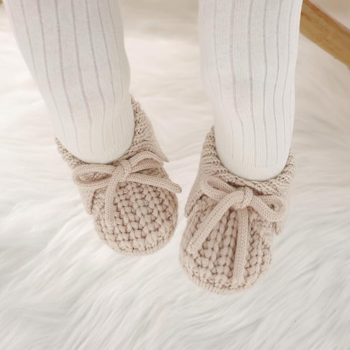 Baby Booties Newborn Boys Girls First Walkers Knit Infant Sock Shoes - Image 2