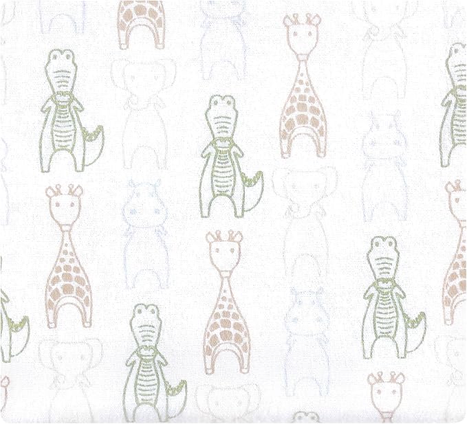Hudson Baby Cotton Flannel Receiving Blankets 4-Pack, Modern Safari Friends - Image 3