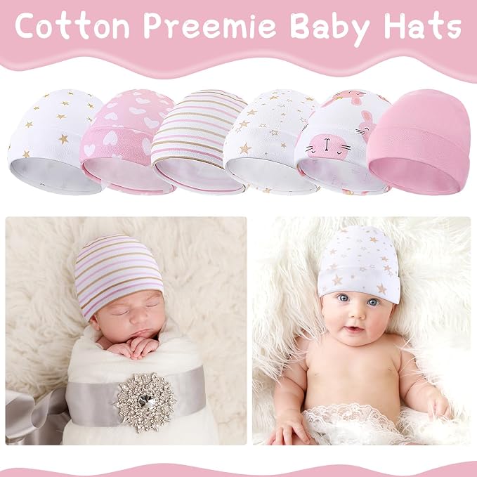 Newcotte 6 Preemie Hats - Image 2