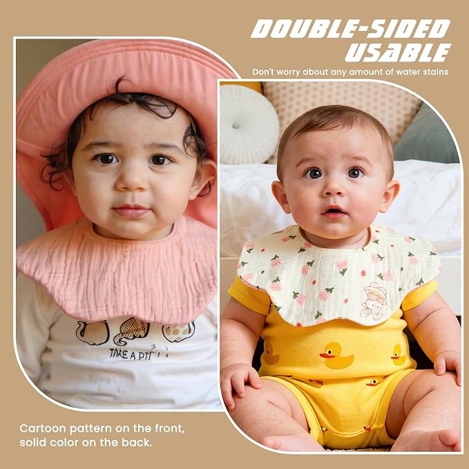 Organic Cotton Muslin Baby Bibs - Image 8