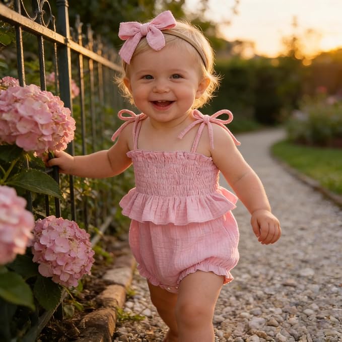 Baby Girl Romper Ruffle Newborn Girl Bodysuit Jumpsuit Baby Girl Clothes Outfit - Image 2