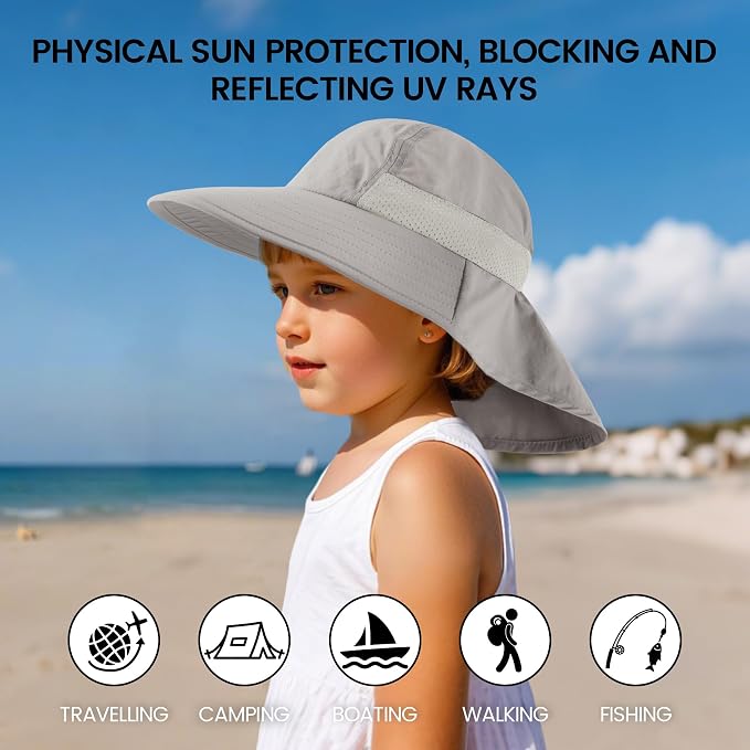 Baby Sun Hat with Neck Flap UPF 50+ - Image 4
